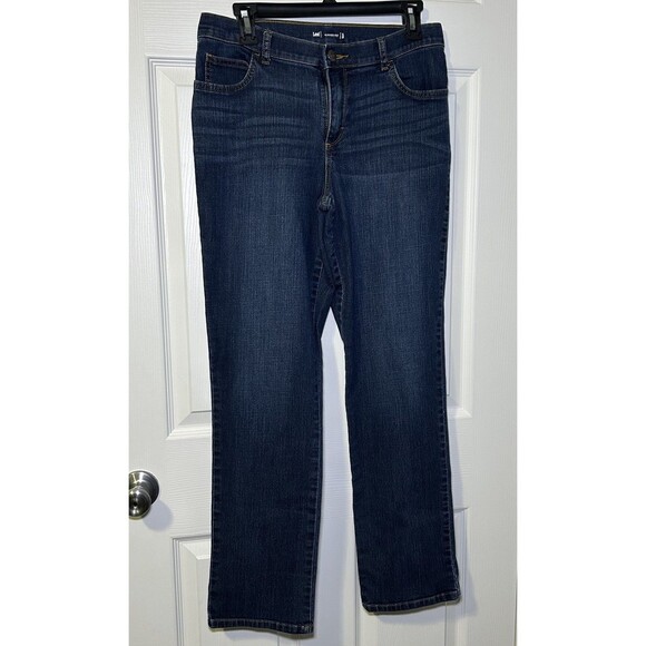 LEE Women’s Relaxed Fit Straight Leg Mid-Rise Jeans Medium Wash Size 8 - Picture 1 of 6